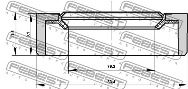 

Сальник переднего подшипника ступицы toyota fortuner 15->/hilux 15-> febest 95cdy-81830912