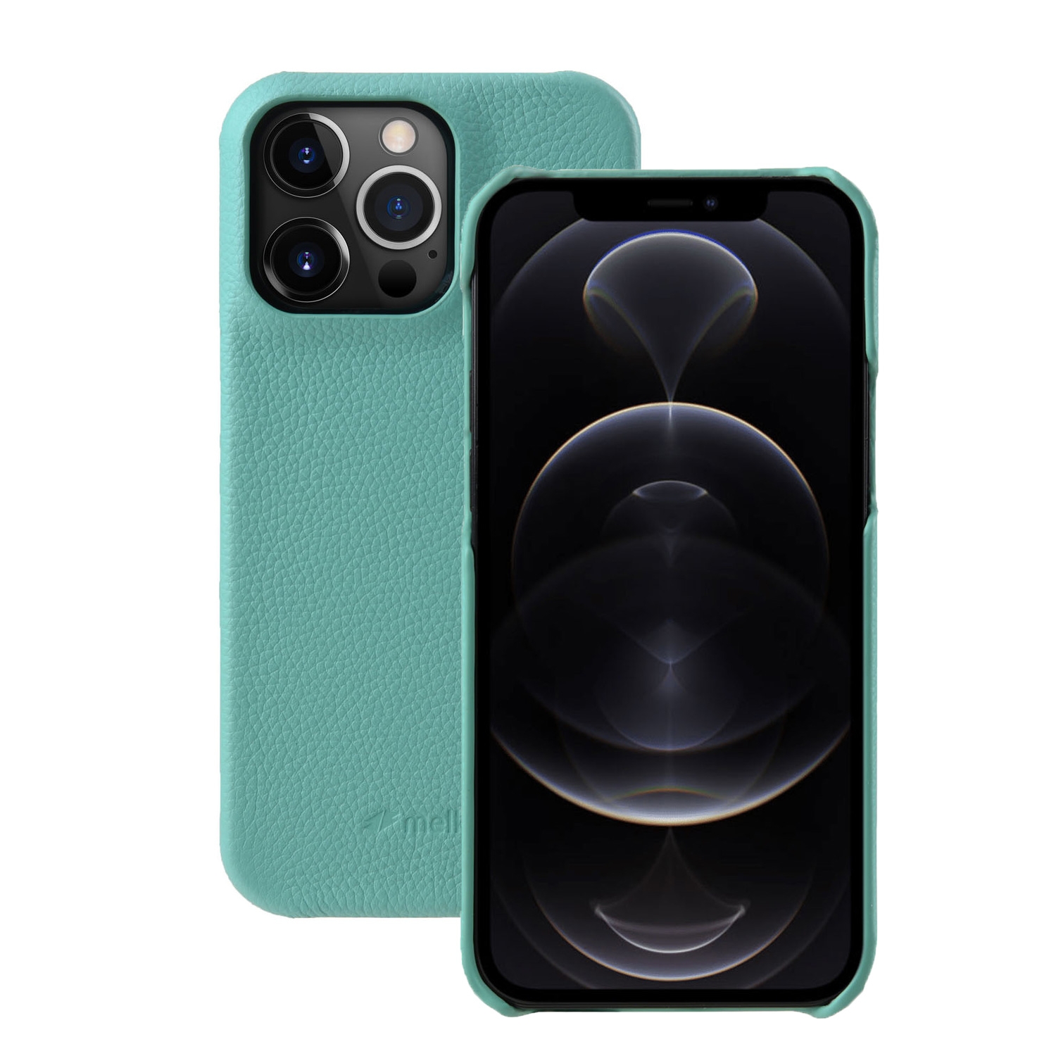 фото Чехол накладка melkco для apple iphone 13 pro max - snap cover, кожаный, тиффани