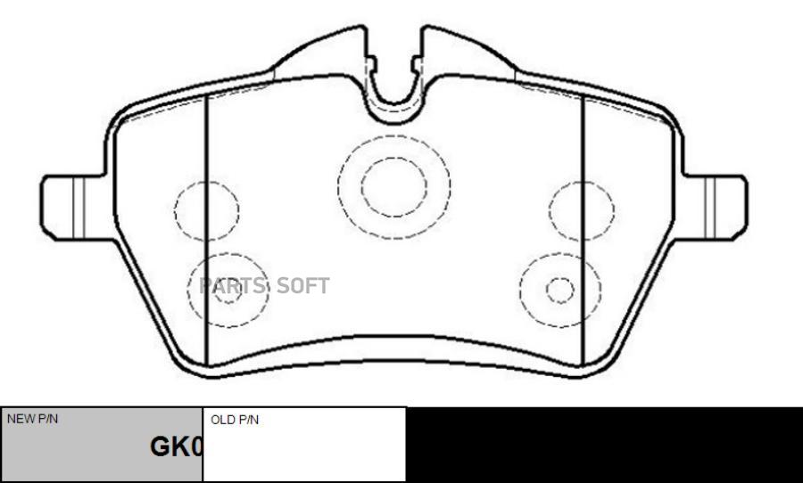 

Колодки дисковые передние Mini Cooper 1.6i/D 06> Ctr gk0399