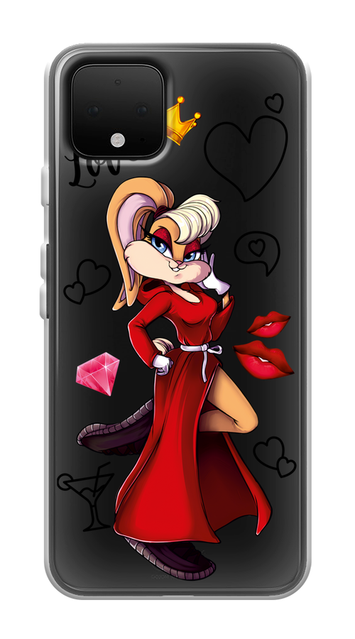 

Чехол на Google Pixel 4 "Rich Lola Bunny", Красный;бежевый;оранжевый, 270250-6