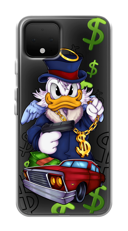 

Чехол на Google Pixel 4 Scrooge McDuck with a Gold Chain, Красный;синий;белый, 270250-6