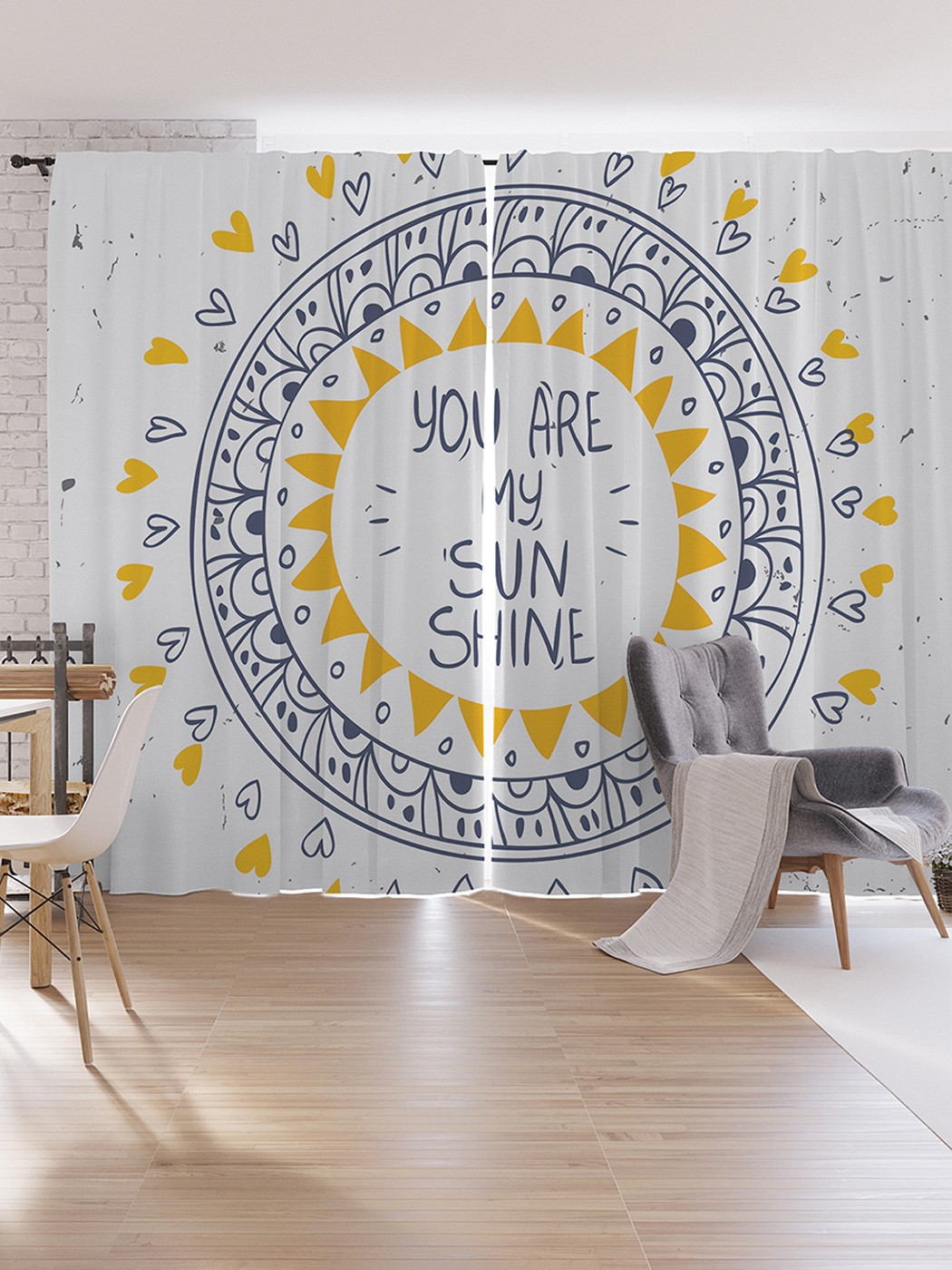 

Шторы под лён JoyArty "Солнечный круг", серия Oxford DeLux, 340х265 см, Солнечный круг