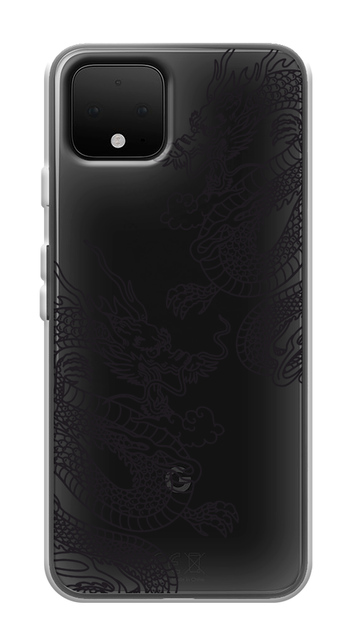

Чехол на Google Pixel 4 "Два китайских дракона", Серый;черный, 270250-1