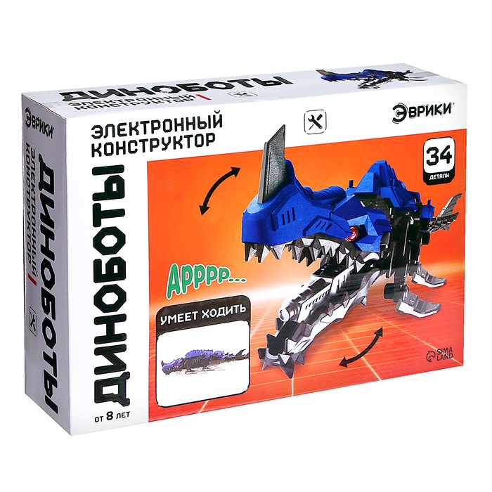 фото Электронный конструктор диноботы «аллозавр», 34 детали эврики