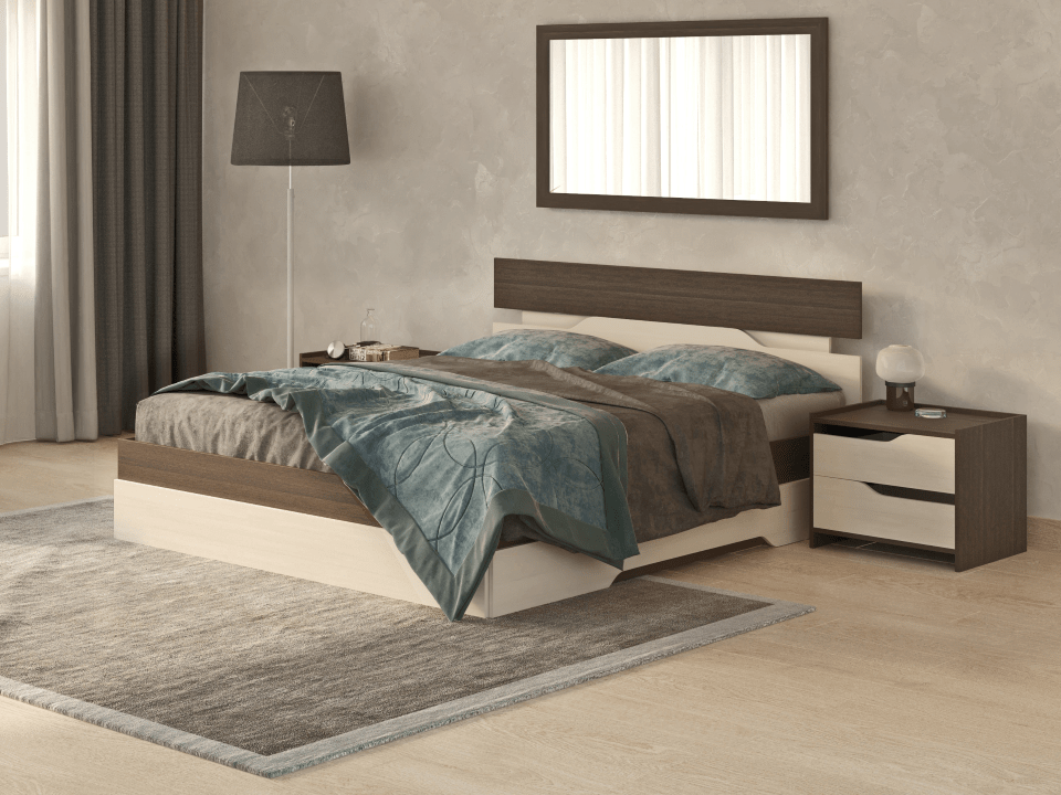 

Кровать PROxSON Milton, Бук Бавария/Черный 90x190, Коричневый, Milton