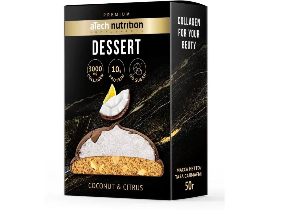 Суфле aTech nutrition Premium Creme Dessert с кокосом и цитрусом, 50 г