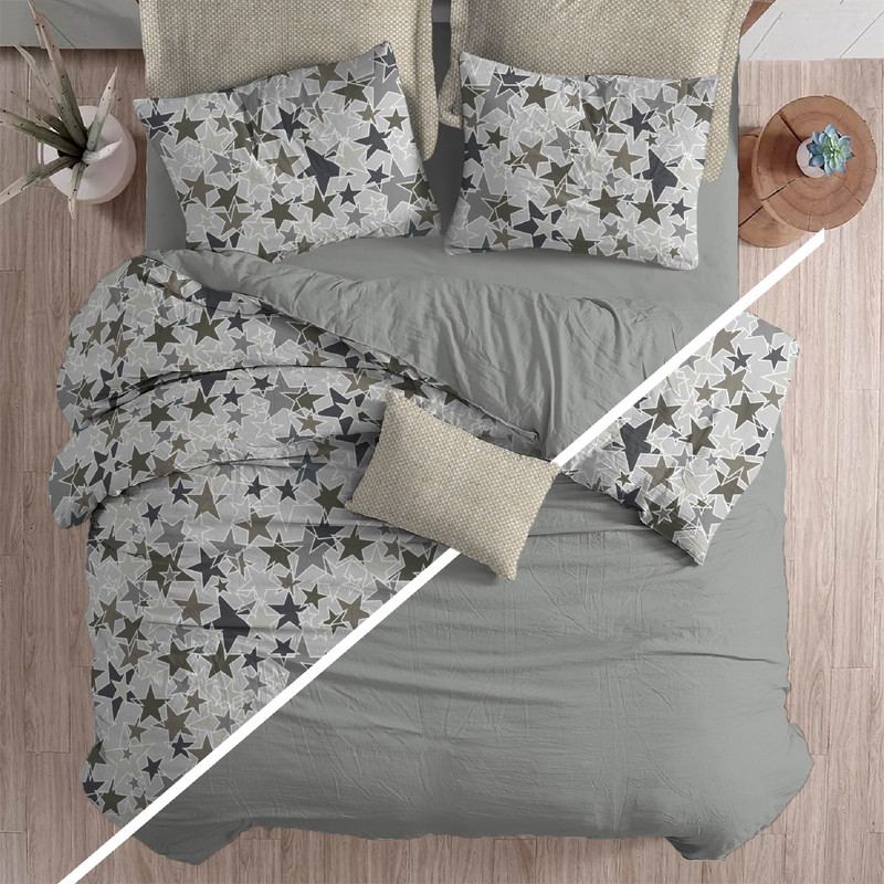 фото Постельное белье двуспальный bravo поплин stars, звезды, хлопок, наволочки 70*70