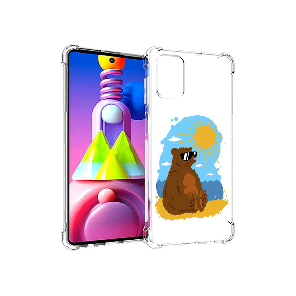 

Чехол MyPads Tocco для Samsung Galaxy M51 медведь на чиле (PT156838.490.468), Прозрачный, Tocco