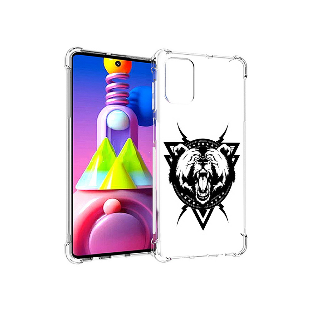Чехол MyPads Tocco для Samsung Galaxy M51 медведь в треугольнике (PT156838.490.464)