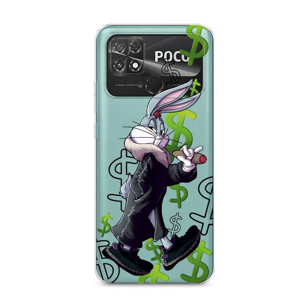

Чехол на Poco C40 "Rich Bugs Bunny", Зеленый;черный;голубой, 315850-6