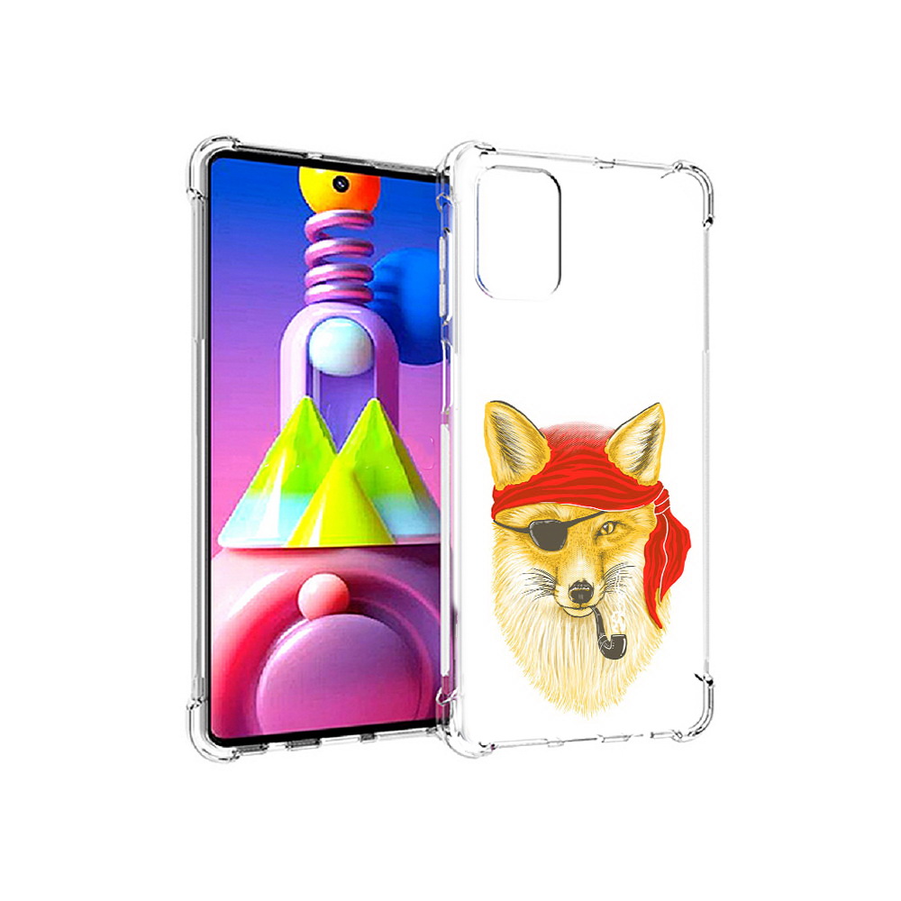 

Чехол MyPads Tocco для Samsung Galaxy M51 лиса-пират (PT156838.490.440), Прозрачный, Tocco