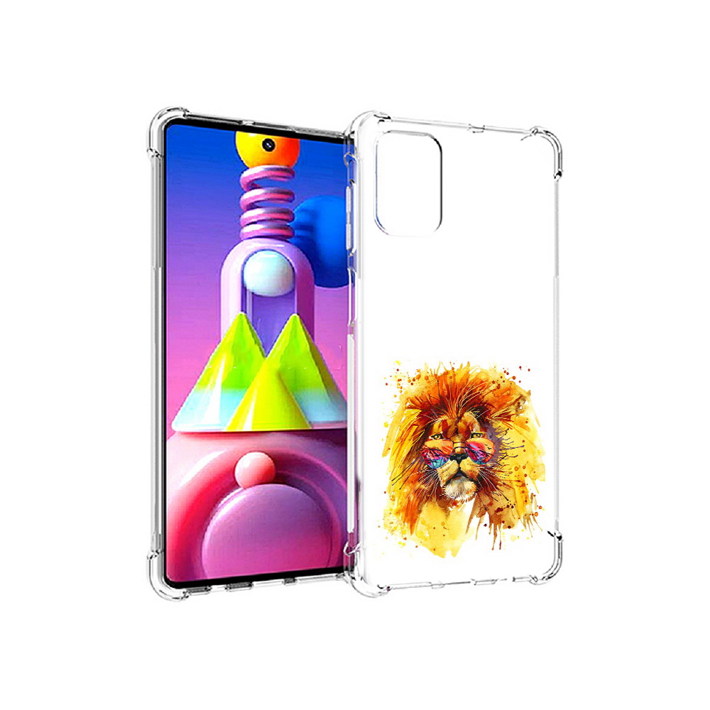 Чехол MyPads Tocco для Samsung Galaxy M51 лев в очках (PT156838.490.436)