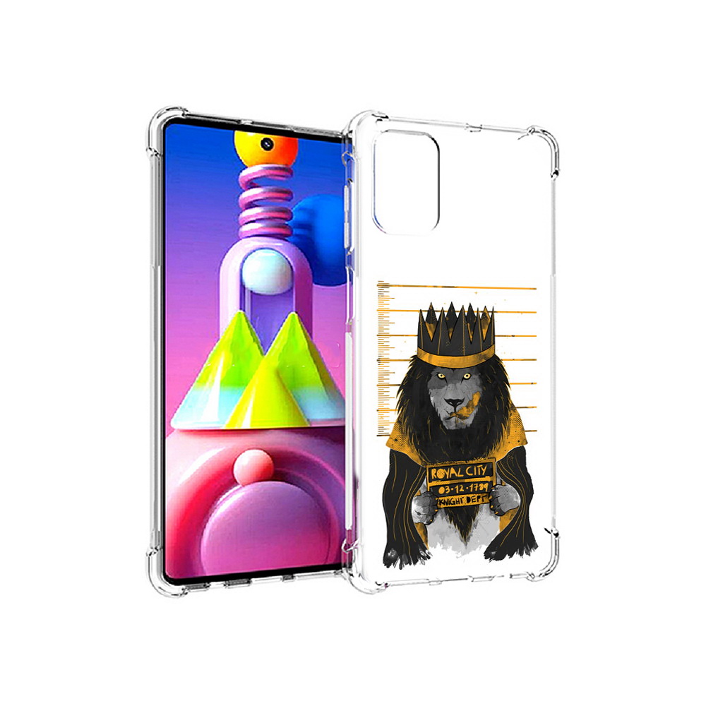 

Чехол MyPads Tocco для Samsung Galaxy M51 лев в законе (PT156838.490.435), Прозрачный, Tocco