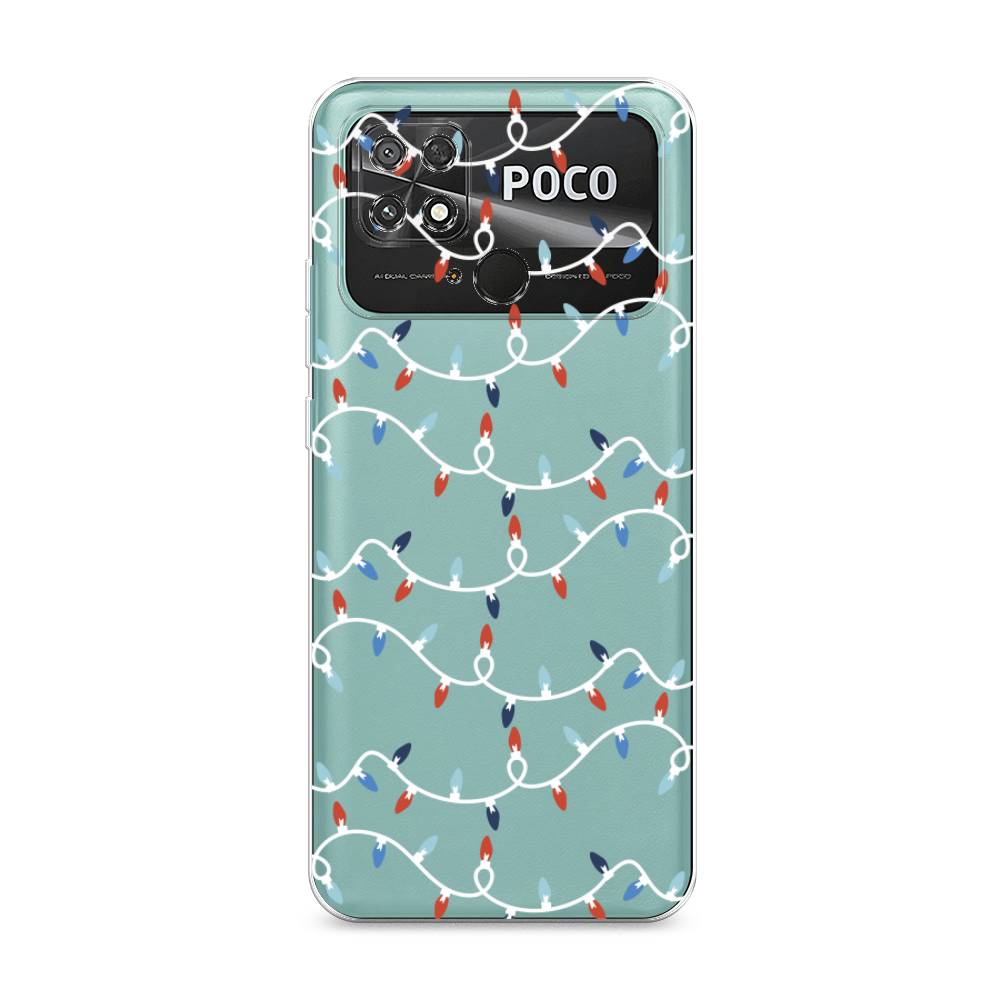 

Чехол для Xiaomi Poco C40 "Разноцветная гирлянда", Белый;красный;синий, 315850-5