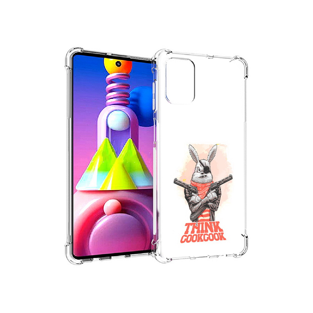 

Чехол MyPads Tocco для Samsung Galaxy M51 кролик пират (PT156838.490.419), Прозрачный, Tocco