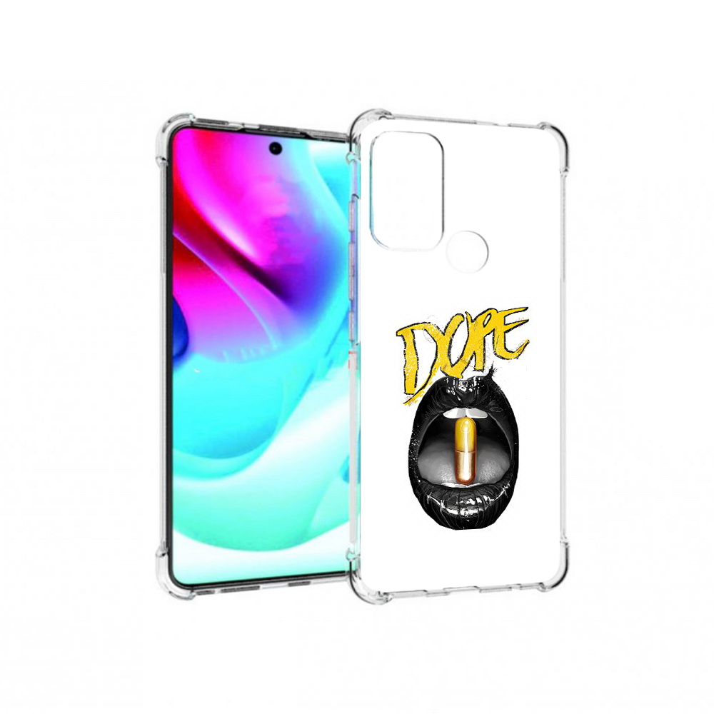 

Чехол MyPads Tocco для Motorola Moto G60S губы (PT227079.361.303), Прозрачный, Tocco
