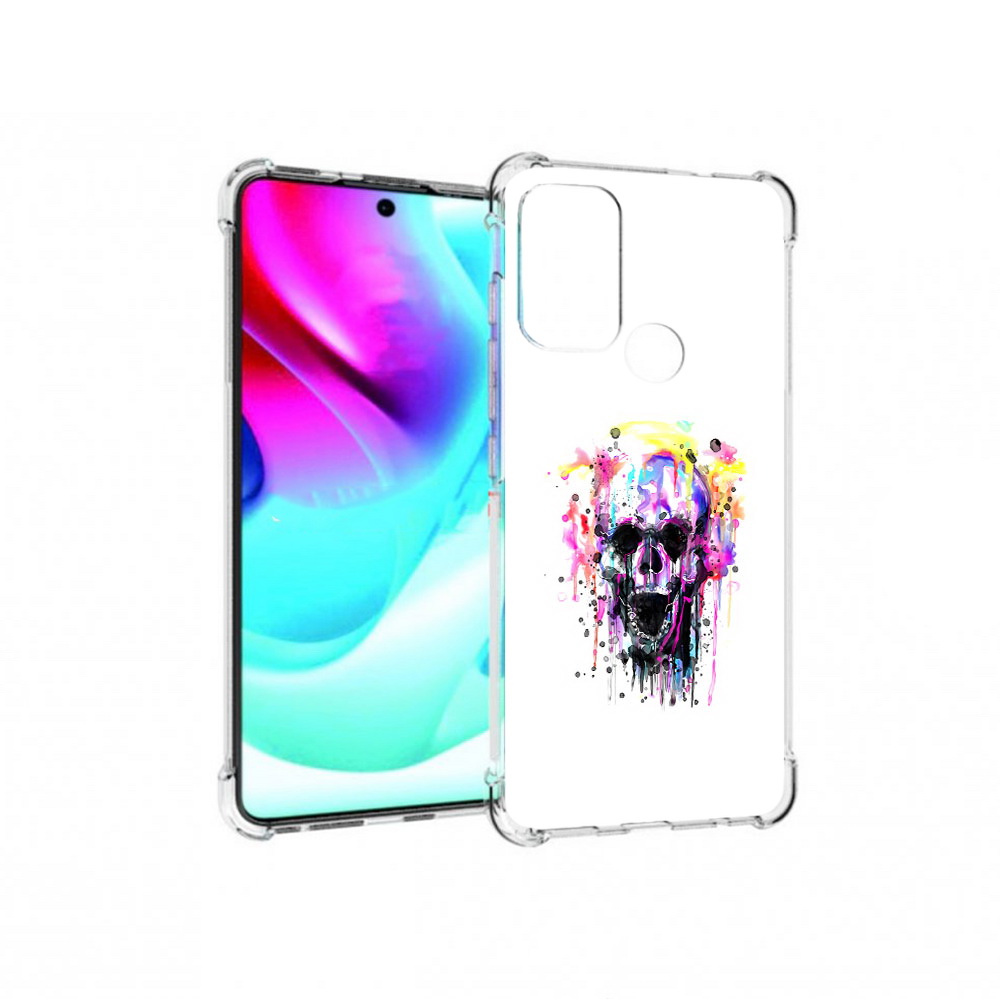 

Чехол MyPads Tocco для Motorola Moto G60S граффити череп (PT227079.361.298), Прозрачный, Tocco
