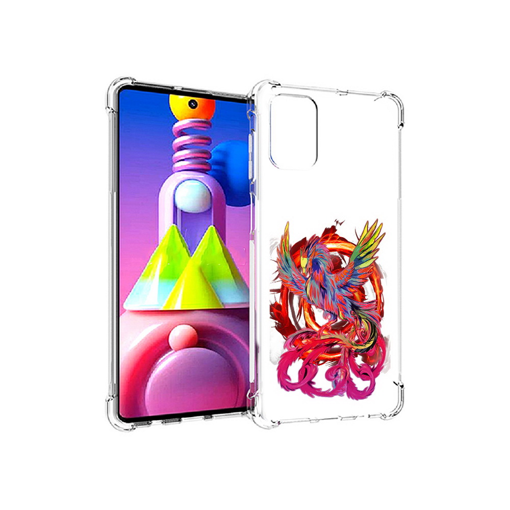 

Чехол MyPads Tocco для Samsung Galaxy M51 красочный феникс (PT156838.490.414), Прозрачный, Tocco