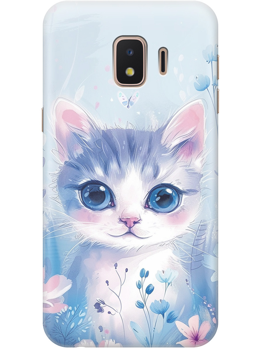 

Силиконовый чехол на Samsung Galaxy J2 Core с принтом "Котик в цветах", Прозрачный;белый;голубой;розовый, 720544712