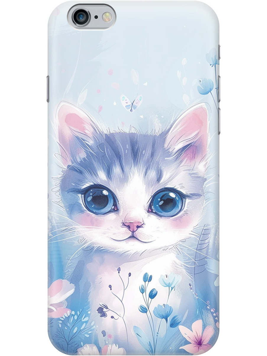 

Силиконовый чехол на Apple iPhone 6S Plus / 6 Plus с принтом "Котик в цветах", Прозрачный;белый;голубой;розовый, 78174812