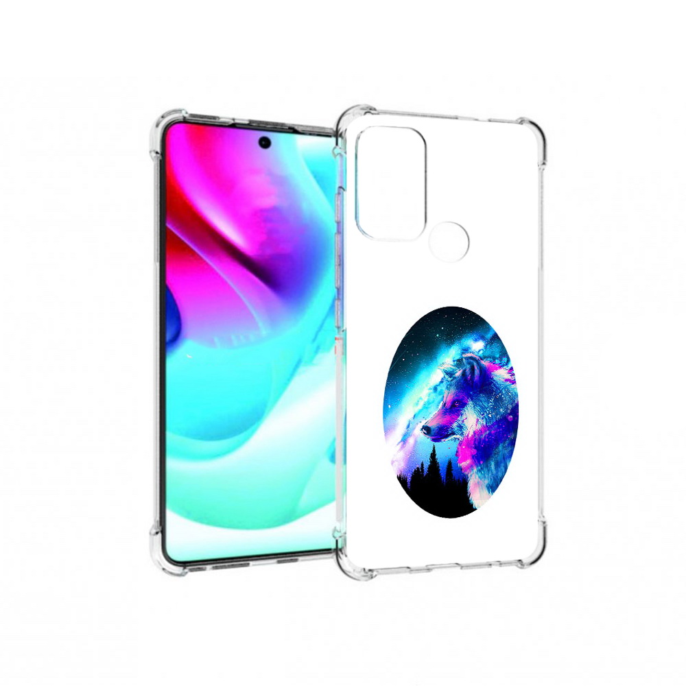 

Чехол MyPads Tocco для Motorola Moto G60S голубой волк (PT227079.361.293), Прозрачный, Tocco