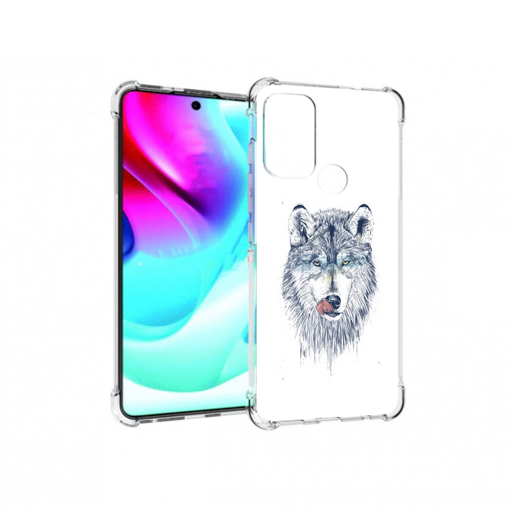 

Чехол MyPads Tocco для Motorola Moto G60S голодгый волк (PT227079.361.292), Прозрачный, Tocco