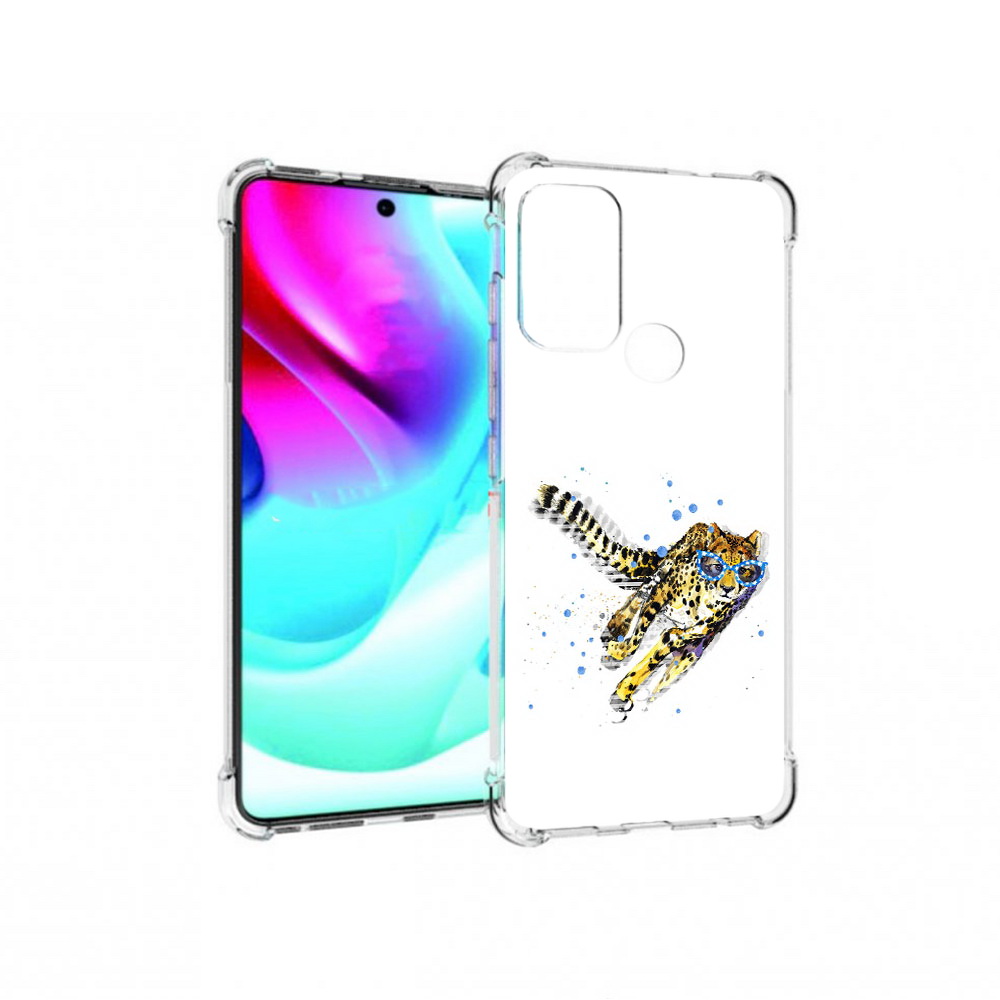 

Чехол MyPads Tocco для Motorola Moto G60S гепард в очках (PT227079.361.287), Прозрачный, Tocco