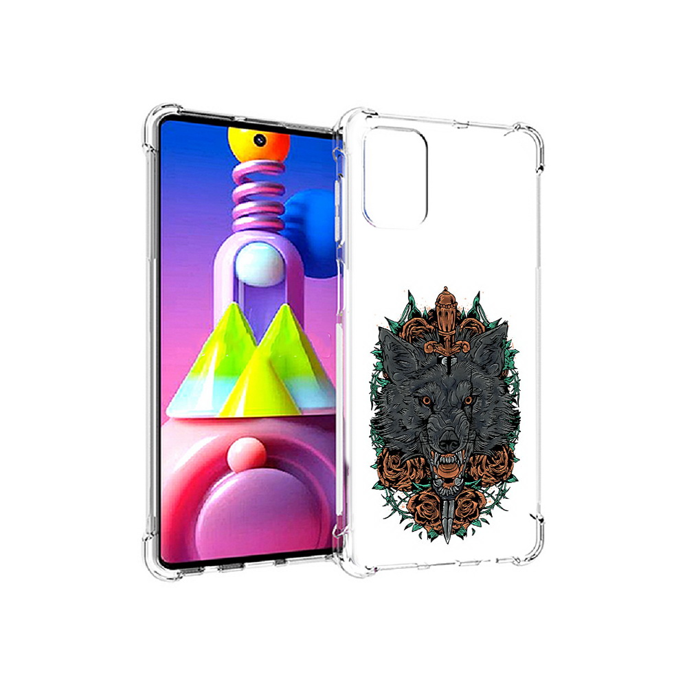 

Чехол MyPads Tocco для Samsung Galaxy M51 красивый злой волк (PT156838.490.409), Прозрачный, Tocco