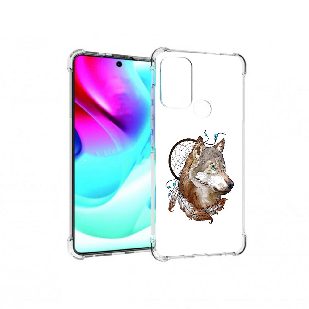 

Чехол MyPads Tocco для Motorola Moto G60S волк и ловец снов (PT227079.361.269), Прозрачный, Tocco
