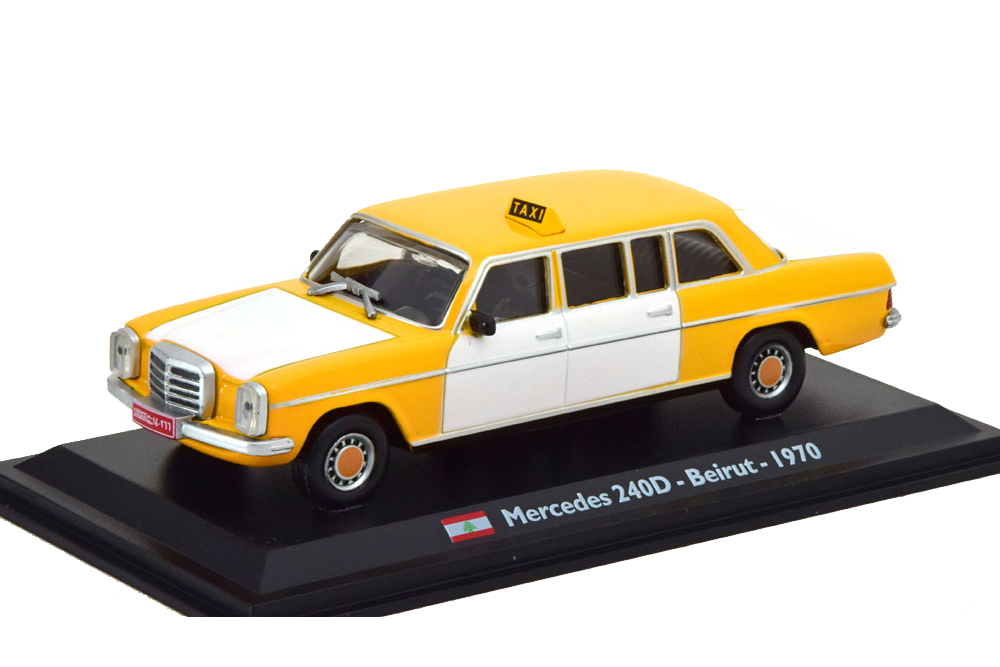 

Модель коллекционная ALTAYA Mercedes 240D/8 taxi beirut 1970 yellow/white, Желтый