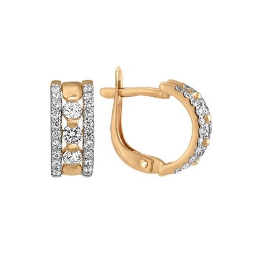 

Серьги из красного золота Александра кл1286а, фианит, кл1286а