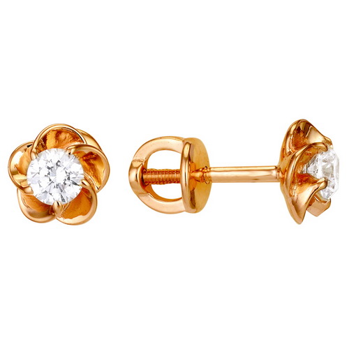 

Серьги из белого золота Александра с474-62, swarovski, с474-62