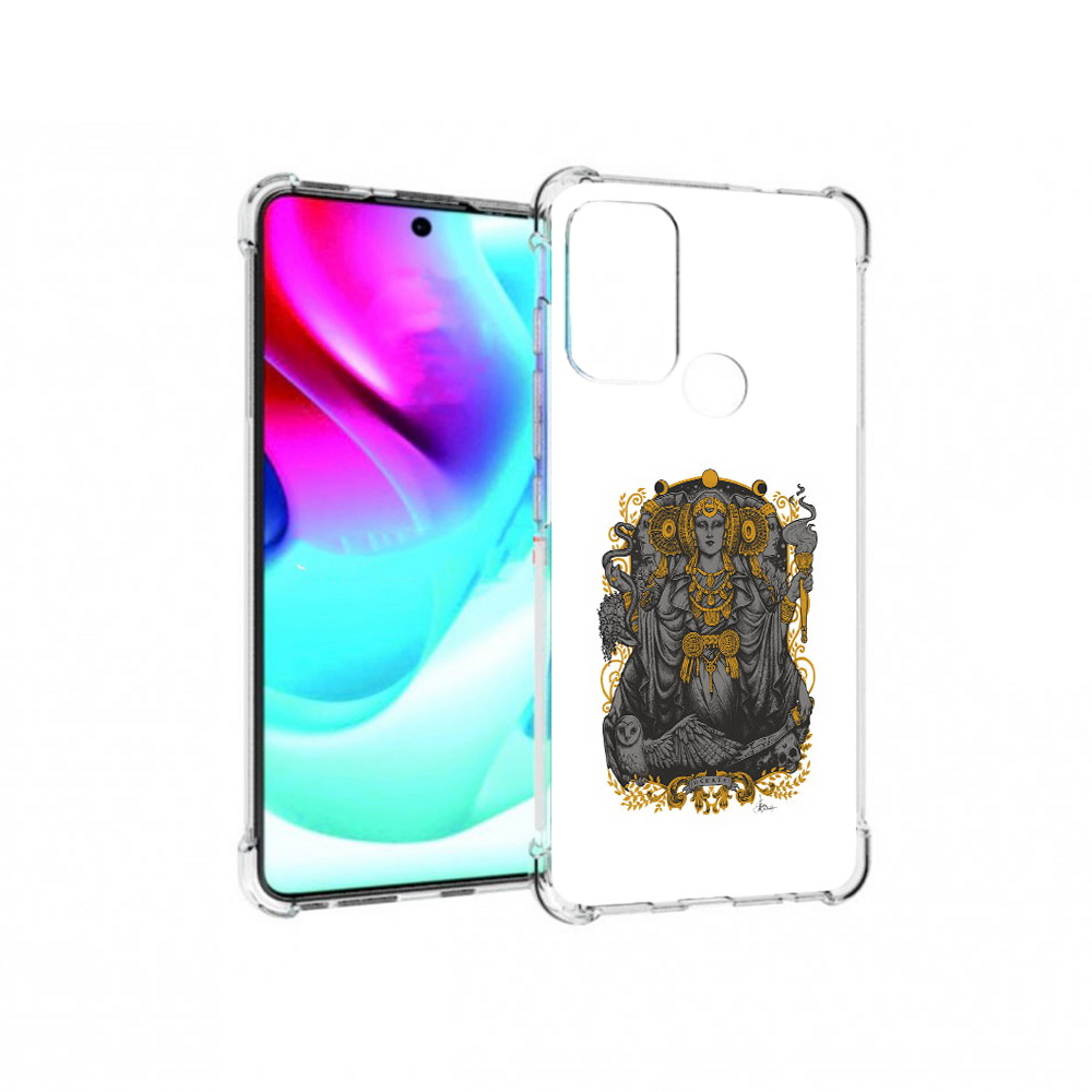 

Чехол MyPads Tocco для Motorola Moto G60S божество с золотыми элементами, Прозрачный, Tocco