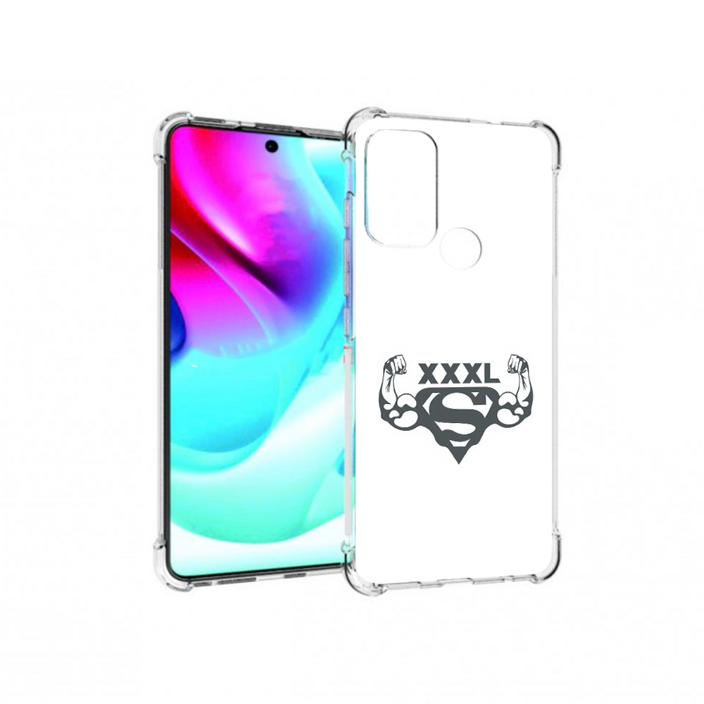 

Чехол MyPads Tocco для Motorola Moto G60S бодибилдинг супермен (PT227079.361.237), Прозрачный, Tocco