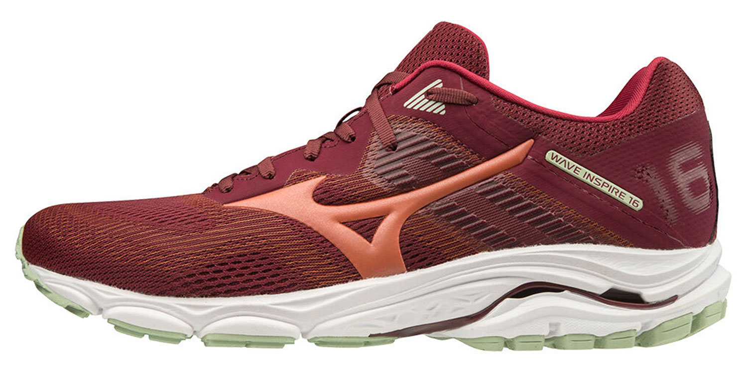 фото Кроссовки мужские mizuno wave inspire 16 бордовые 10.5 uk