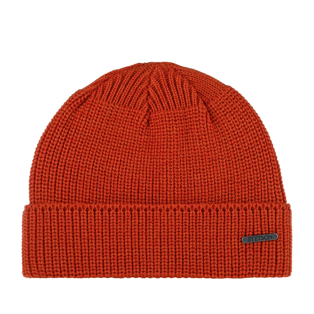 Шапка бини унисекс Stetson 8599345 BEANIE MERINO оранжевая one size 8075₽