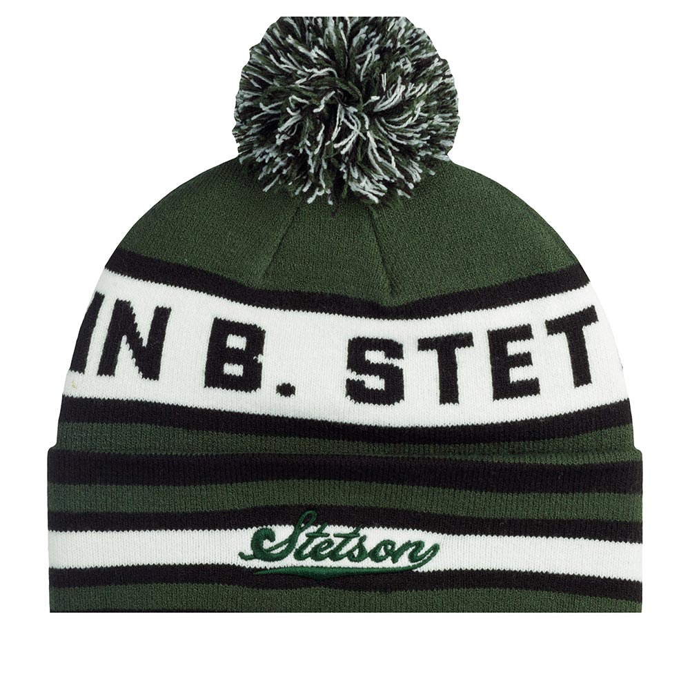 

Шапка бини унисекс Stetson 8599124 JOHN STETSON POMPOM зеленая/белая, Хаки, 8599124 JOHN STETSON POMPOM