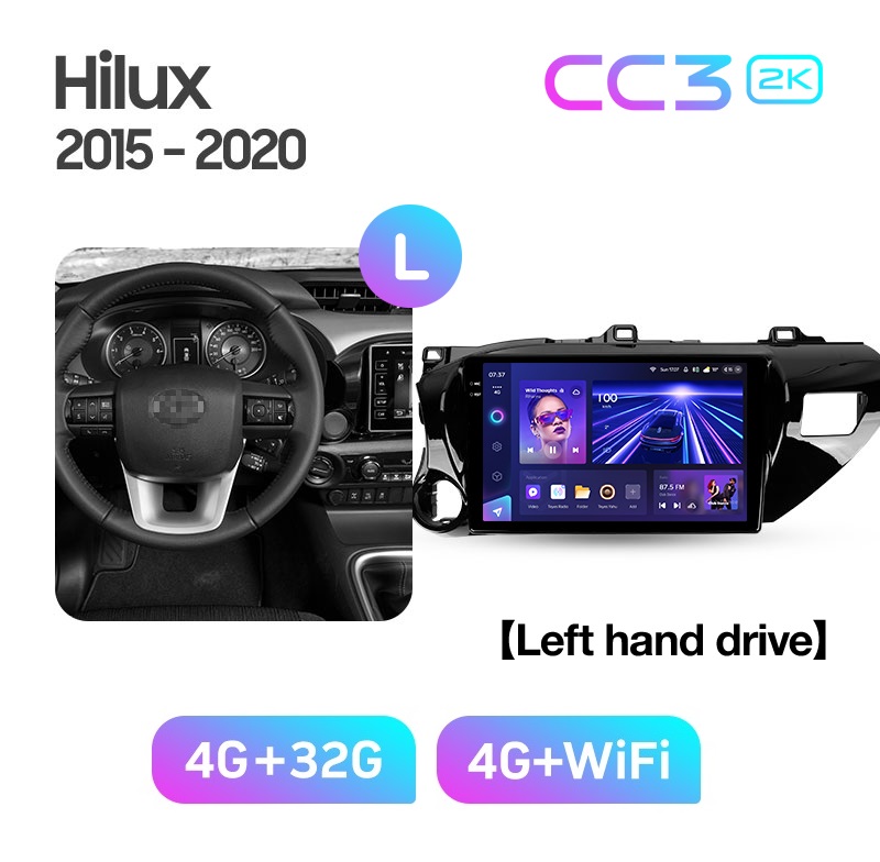 Магнитола TEYES TOYOTA HILUX 2015 г CC3 2K 432ГБ 3389000₽