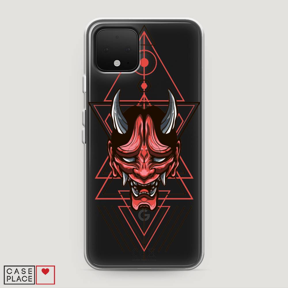 

Чехол на Google Pixel 4 "Hanya Oni mask", Серый;красный;черный, 270250-4