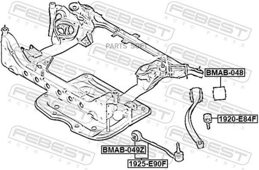 

Тяга Передняя FEBEST 1925e90f