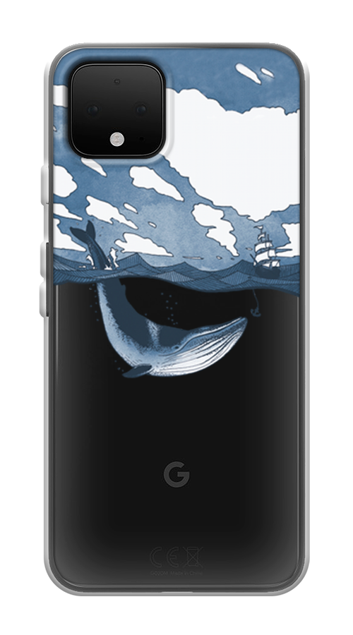 

Чехол на Google Pixel 4 "Большой кит", Синий, 270250-1