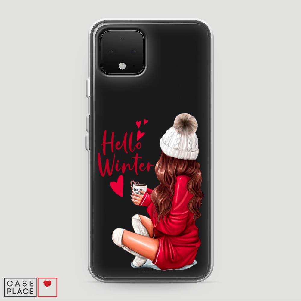 

Чехол на Google Pixel 4 "Hello winter", Красный;белый;коричневый, 270250-5