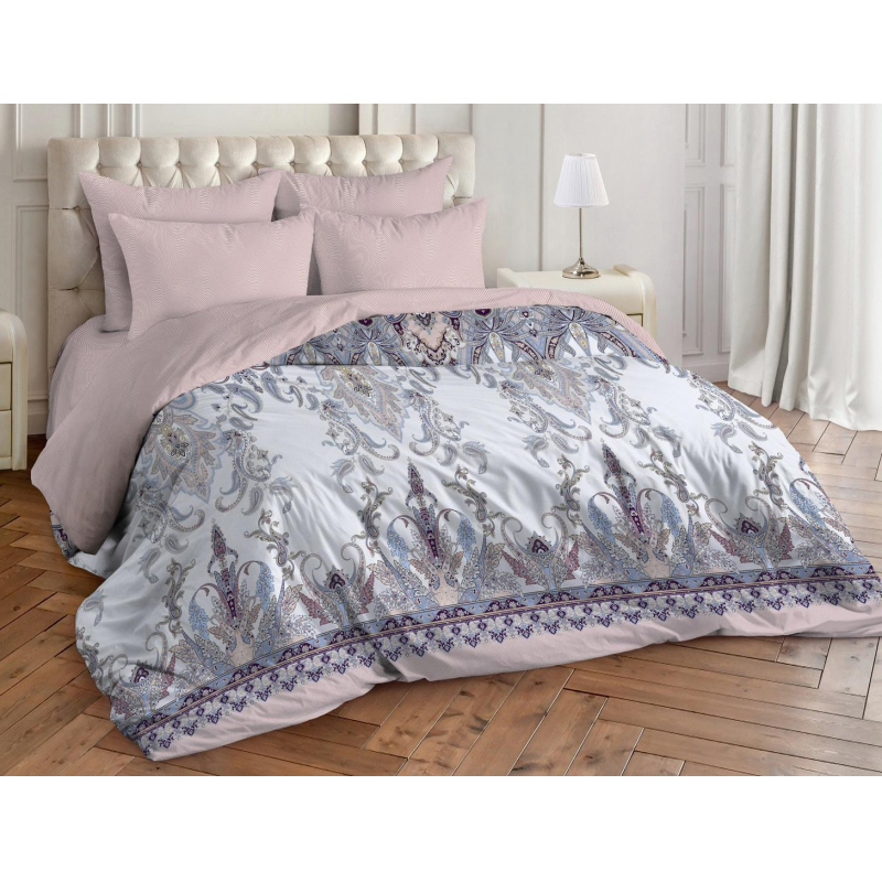 

Постельное белье 2 сп поплин 110г/м2, (нав.50x70-2шт) Латифа