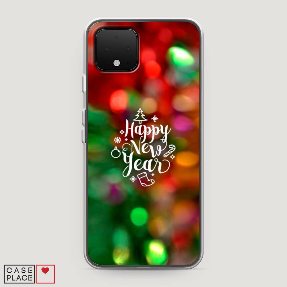 

Чехол на Google Pixel 4 "Новый Год на елке", Зеленый;красный;желтый, 270250-5