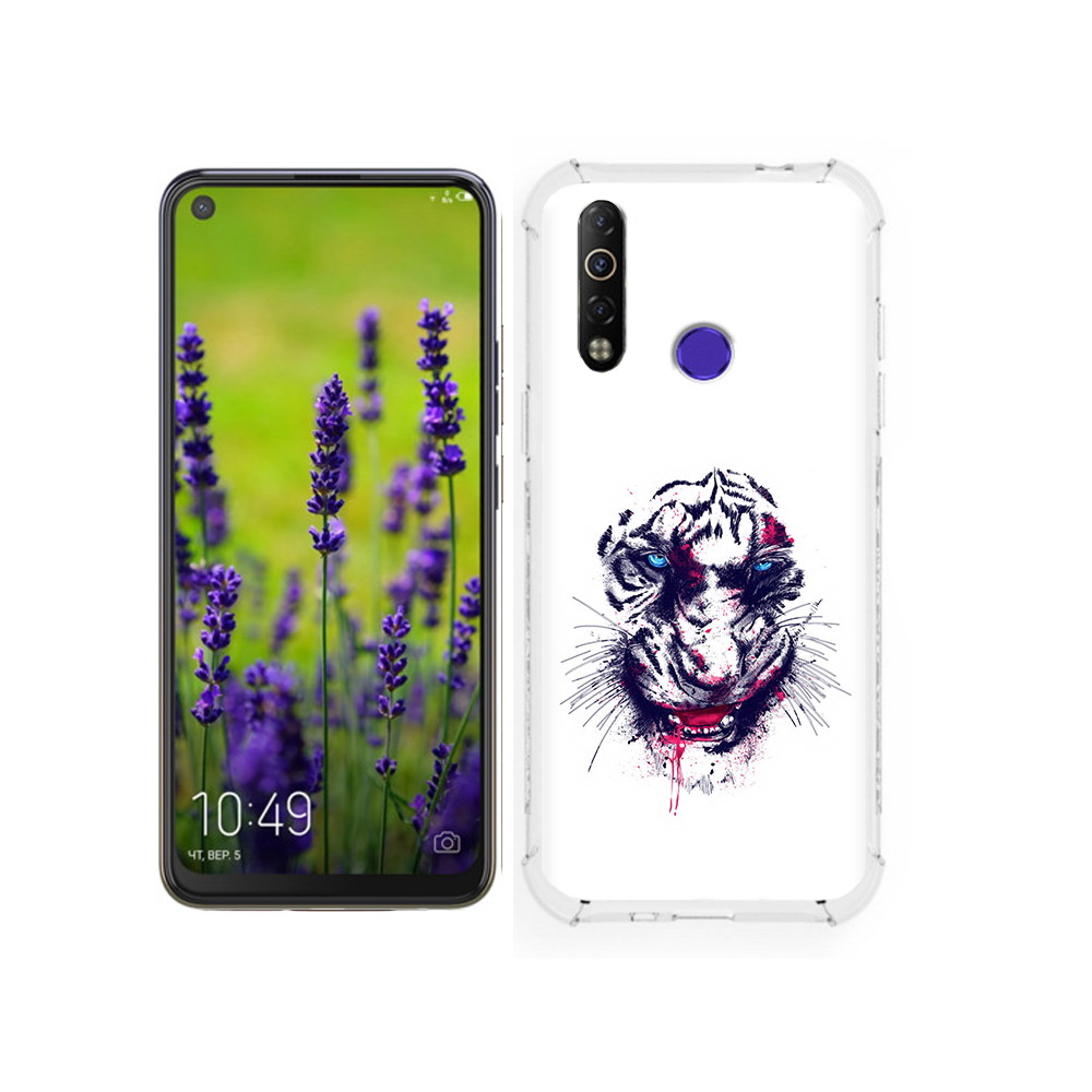 

Чехол MyPads Tocco для Tecno Camon 12 безумный тигр, Tocco