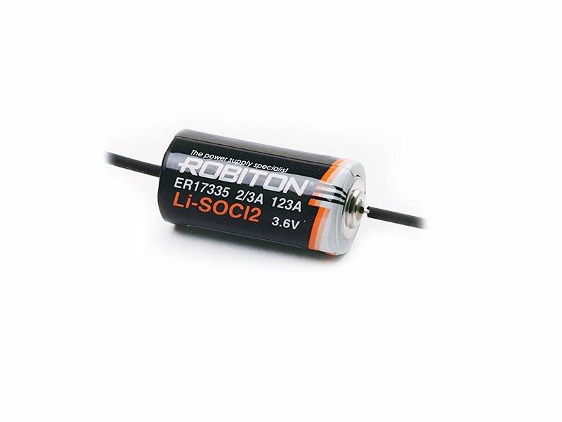 

Батарейка Robiton ER17335 (3.6V) Li-SOCI2 с аксиальными выводами, 16340, BR-2/3A, CR-123, CR-123A, CR123A, CR123R, CR17335SE, CR17345, CR23, DL123, EL123A, ER17335, RCR123A,