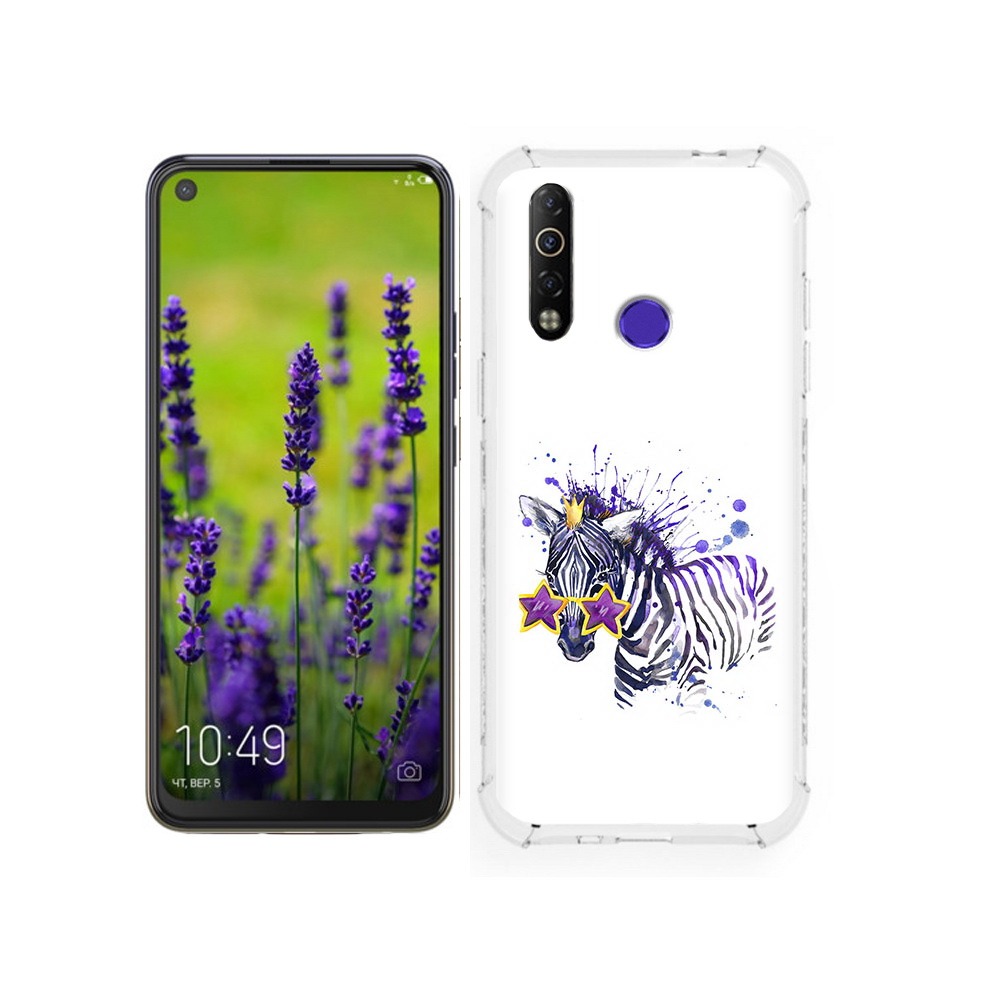 

Чехол MyPads Tocco для Tecno Camon 12 акварельная зебра, Tocco