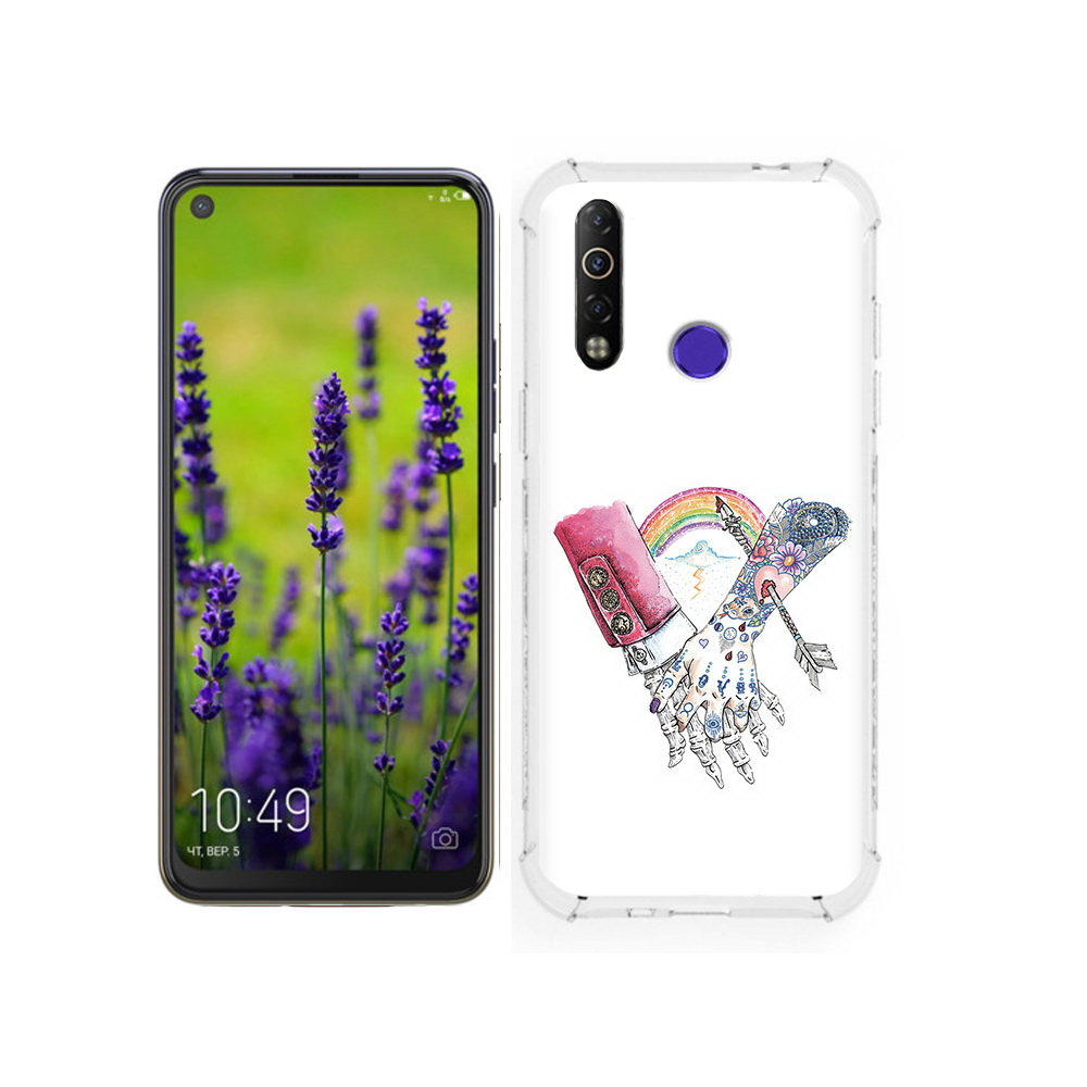 

Чехол MyPads Tocco для Tecno Camon 12 абстракция руки в татуировках, Tocco