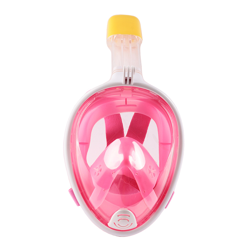 Детская полнолицевая маска для подводного плавания снорклинга Freebreath pink