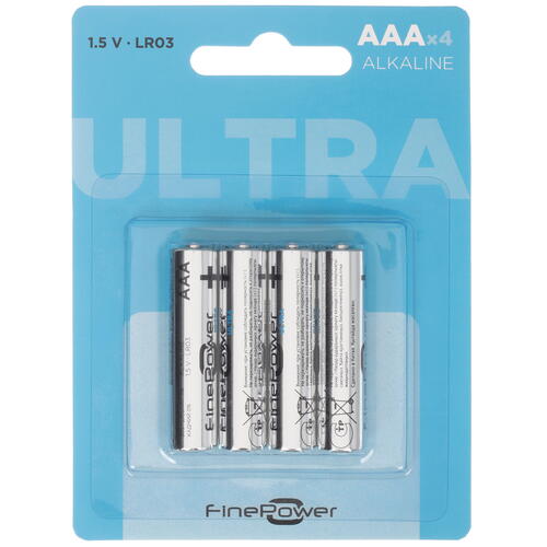 Батарейка FinePower Ultra AAA (LR03) 4 шт